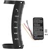 Qiilu Telecomando al Volante, Qiilu Multifunzione Universale Pulsante Volante Portatile Senza Fili Bluetooth Auto Chiamate Telefoniche Controller Musica Navigazione, Controllo DVD Doppio Din Nero