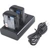 DSTE - Batteria di ricambio LP-E6 LP-E6N LP-E6NH + caricatore USB doppio con display LCD compatibile con fotocamera digitale Canon EOS 5D Mark III, 5DS,5DS R, 60Da,70D