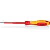 KNIPEX Giraviti per elettricisti per viti con intaglio impugnatura isolante, in materiale bicomponente, collaudato VDE 202 mm, 98 20 30
