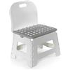Casafield Sgabello Pieghevole Portatile 22,9 Cm – Bianco – Portata 136 Kg – Con Manico