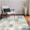 GENIMO Tappeto Elegante con Motivo Astratto Moderno, Lavabile in Lavatrice e Antiscivolo, Tappeto a Pelo Corto 120x170 cm in Azzurro Chiaro e Marrone Chiaro per Camera da Letto, Soggiorno