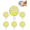 CucuGo Lampadine LED G4 3W, AC/DC 12V-24V, 400LM Bianco Freddo 6500K, Equivalente a 30W Alogene, Non Dimmerabili, Lampadine a Doppio Puntale G4 per Pensili, Lampadari, Camper, Confezione da 6