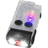 BORUIT V20 Torcia LED Potente Professionale 1000LM con Rossa e Blu Calda Luce, 180° Ruotabile 110 dB Buzzer Mini Ricaricabile Torce, 13 Modalità IP67 Impermeabile USB Flashlight