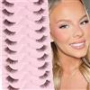 Glowing Win Mezze Ciglia Finte Naturali 10 Paia Cat Eye Lashes 3D Cancella Banda Trasparente Fake Lashes Natural occhio di gatto Fatto a Mano False Eyelashes Riutilizzabile Mink Lashes