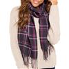 A2Z Donna Sciarpa a Quadri Anello Foulard Caldo Scialle Tartan con Nappe