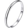 Suplight Anello Argento Fedine Anello Maschili Semplici Misura 27,5 Fede Nuziale Argento 925 Fedina Coppia Fidanzamento Anello Matrimonio Confezione Regalo-Larghezza 2 mm