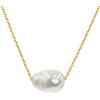 Secret & You Collana con pendente in perle da donna, perla coltivata d'acqua dolce, forma barocca 12-13 mm - Argento sterling 925 in rodio o placcato oro 18k Lungo da 38 a 45 cm.