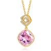 YONVUN Cristallo Zircon Rhombic ciondolo Collana | Placcato oro 18k pietra preziosa rubino smeraldo zaffiro pianeta diamante gioielli regalo per moglie mamma figlia fidanzata