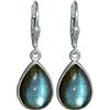 I-be, Labradorite 392814 g KB - Orecchini a goccia in argento 925, lunghezza 3,3 cm, in confezione regalo