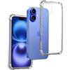 REY Cover in Gel TPU Anti-Shock per iPhone 16 6,1, Morbido Silicone Custodie Protettivo Case, Anti-Scratch, Protettiva Sottile Back Cover