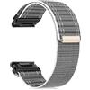 ZoRoll 20 mm QuickFit Cinturino per Garmin Fenix 8 43mm/Fenix 7S Pro Solar/7S/6S/6S Pro/5S/5S Plus, Sport Loop Cinturini in Nylon con Design Ondulato per Garmin Descent Mk3S/Mk2S - Grigio