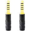 PNGKNYOCN Connettore di Ricambio 4,4 mm, 5 Poli, Cavo Simmetrico, Tipo di Saldatura, Cavo Audio Fai da Te, KANGPING per Cuffie e Amplificatori con Interfaccia 4,4 mm (Confezione da 2)