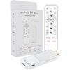 GREVA Android TV Stick 4K Ultra HD Streaming Dispositivo 2026 Ultimo Android 14.0 TV Stick Box 2GB 16GB HDR/AV1/2.4G/5G WiFi/BT 5.0, Smart Streaming Media Player con telecomando vocale, bianco