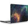 UESWILL, custodia rigida opaca per MacBook, morbida al tatto, include panno in microfibra, Pattern-Nebula/Green, 2016 Macbook Pro 15 (Touch Bar)