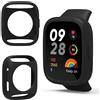 GIOPUEY Silicone Cover per Xiaomi Redmi Watch 3, [2 Pezzi] Morbido TPU Silicone Case Protettiva, Ultra-Sottile, Xiaomi Redmi Watch 3 Custodia - Black