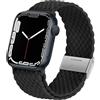 Anlinser Solo Loop Compatibile con Cinturino Apple Watch 42mm 41mm 40mm 38mm, Cinturini Elastiche con Fibbia Regolabile per iWatch SE Serie 11 10 9 8 7 6 5 4-1, Nero