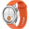 GIOPUEY 22mm Cinturini Compatibile con Xiaomi Watch S4/S3/S2/S1 Active/Watch 2/2 PRO, Morbido Silicone Cinturino [Resistente all'Usura] [Traspirante] - Orange