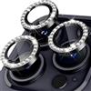 Oelrstfe Pellicola Fotocamera per iPhone 15 Pro/15 Pro Max,Posteriore Obiettivo Protezione Vetro Temperato,HD Trasparente Lente Schermo,Durezza 9H Anti-graffio Ultra Resistente Glitter Camera,Nero