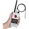 JMDHKK Rilevatore di Telecamere Nascoste e Microspie - Localizzatore di Tracker Magnetici e Segnali Radio per Casa, Ufficio, Hotel, Auto - (Bianco)