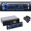 Wistrue RDS Autoradio Bluetooth con Estraibile Frontalino, Wistrue Stereo Auto Bluetooth con Telecomando, 4x65W 1 DIN Autoradio AM/FM con Lettore MP3 e due porte USB Supporta AUX/SD/iOS/Android（multicolore）
