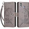 SIENIANLINE Cover per Huawei P Smart 2019 PU Pelle Custodia Flip Grigio