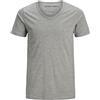 JACK & JONES JJEORGANIC BASIC TEE SS V-NECK NOOS, T-Shirt Uomo, Bianco (White), L