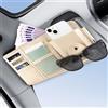 JSMTKJ Organizzatore per Parasole Auto - Tasche Multifunzione per Visiera, Carte, Patente, Penne e Occhiali da Sole, Design Compatto, Resistente e Facile da Installare in Secondi, Ideale per Tutti i Veicoli.