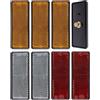 Your Day Mate Catarifrangenti rettangolari da avvitare, 8 pz, arancione, Bianco e Rosso, dimensioni 88 x 35 x 9 mm, con marchio E, incl. filettatura + dadi, catarifrangenti rettangolari per rimorchi, caravan
