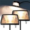 AUTOUTLET 2 Pezzi Luce Targa Alogena per Rimorchio 12V C5W 5W/Illuminazione 3000K,Impermeabile IP54,Kit Luce Targa Universale per Camion/Auto/Roulotte,Materiale ABS PC