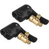 DEARBAG Adattatore Valvola Auto in Ottone 2 Pezzi Valvola per Auto Pompa Adattatore per Valvola Americana e Francese Adattatore per Collegamento valvola per Gonfiatori Pompa d'Aria Compressore Macchina