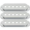 Musiclily Musclily 52mm Copri Cover Pickup Single Coil in Plastica per Chitarra Elettrica Fender Stratocaster, Cromato (3 pezzi)
