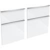 evineo ineo4 frontale scomparto estraibile per mobile 120 cm, per sistema di estrazione Hettich, con 4 scomparti estraibili, per maniglie a profilo, BL000385, ineo4 bianco finitura a specchio [Mobili da Bagno > Ricambi per Mobili da Bagno]