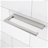 Viverso x add anello portasciugamani La: 190 A: 14 P: 80 mm, VA4200BN, x add nichel spazzolato [Accessori Bagno > Portasciugamani]