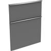 evineo ineo4 frontale scomparto estraibile per mobile 60 cm, per sistema di estrazione Hettich, con 2 scomparti estraibili, per maniglie a profilo, BL000374, ineo4 antracite opaco [Mobili da Bagno > Ricambi per Mobili da Bagno]
