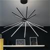 Luce Ambiente Design SHANGHAI lampada a sospensione 8 luci, LED, LED-SHANGHAI-S8 NERO, SHANGHAI [Lampade per Interni > Lampade a Sospensione]