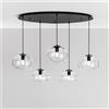 Luce Ambiente Design GALAXY lampada a sospensione 5 luci, E27, I-GALAXY-S5, GALAXY [Lampade per Interni > Lampade a Sospensione]