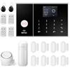 LWOHSI Sistema di Allarme Casa Senza Fili, GSM SMS Sistema Antifurto Completo con Sirena Allarme 120dB, Telecomando Intelligente, Display LCD, Invite vocale, Sicurezza per la casa
