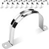 Caianwin Fascette stringitubo in acciaio inox, 80 mm, 10 pezzi, argento
