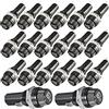 GUUZI Portafusibile a Pannello con Tappo a Vite AC 125V/15A 250V/10A Nero con Portafusibile in Vetro 5×20mm (20 set)