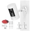 Tyeyober Supporto per telecamera autoadesivo con filettatura da 1/4-20 pollici,supporto da parete per Ring Stick Up Cam,Ring Stick Up Cam Battery,Arlo Pro 4,Arlo Essential Spotlight,Supporto regolabile a 360°