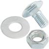 AERZETIX Set di 10 bulloni viti a testa tonda con quadro sottotesta M10x20mm / rondelle e dadi M10 / acciaio zincato/per fissaggio e assemblaggio