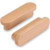 SYZOW 6 Pezzi Wooden Cabinet Handles 64mm Hole Centers Wooden Drawer Pull Kitchen Cupboard Handles
