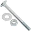 AERZETIX Set di 10 bulloni viti a testa tonda con quadro sottotesta M10x100mm / rondelle e dadi M10 / acciaio zincato/per fissaggio e assemblaggio