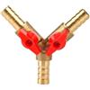 JSMTKJ Connettore per Tubo a 3 Vie 10mm 3 vie in ottone valvola a sfera Hose Barb forma a Y 2 interruttore valvola di intercettazione per Acqua, Gas, Olio