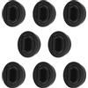 MOROBOR Maniglia ad Anello Tondo Incassata, 8 Pezzi, Maniglie Nascoste Tatami Invisibili per Armadio, Cassettiera, Guardaroba con Viti (Nero)