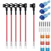 GUUZI 6pcs 12V-24V ACS Adattatore Fusibile Piccolo Circuito Aggiuntivo con Cablaggio,Portafusibili Piccolo con Fusibili Sostitutivi 6pcs(5A/10A/15A)