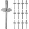 HoaaiGo 50 Pezzi Rivetto Pop Cieco con Testa a Cupola in Alluminio Rivetti Ciechi in Alluminio con Flangia Grande, per Lamiera, Lavorazione Del Legno, Industriale (4,8 * 16 * 16 mm)
