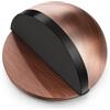Hotop Fermaporta da Pavimento Autoadesivo Fermaporta Ovale in Acciaio Inox Protezione da Parete Montata a Pavimento Ferma Porta a Mezzaluna Semicircolare Lucido con Colle(Bronzo Rosso,1 pz)