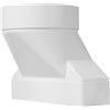 Repa Market 204 x 60 mm, connettore rettangolare per tubo di ventilazione rotondo, 125 mm, in plastica ABS, per tubi tondi, riscaldamento, raffreddamento, canale di ventilazione piatto/rotondo, tubo