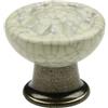 cyclingcolors 2x Pomello per cassetto finitura ottone scuro porcellana ceramica motivo 33 mm stile vintage antico per mobile porta maniglia comò armadio casa con viti